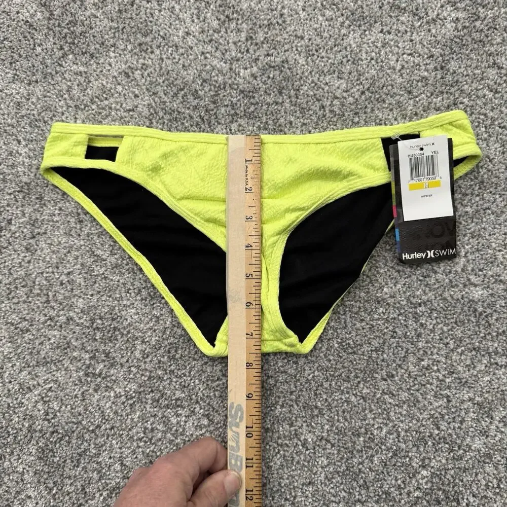Hurley Swim Bikini Bottom M Swim Rave Neon Spring Break Festival Cheeky Y2K Surf - Picture 5 of 10